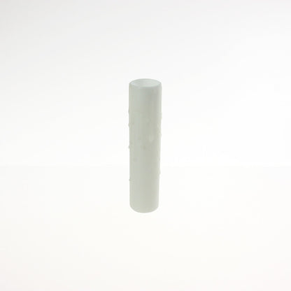 White Beeswax Candle Cover w/ Drip, Medium Base