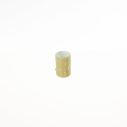 Bone Beeswax Candle Cover w/ Drip, Medium Base