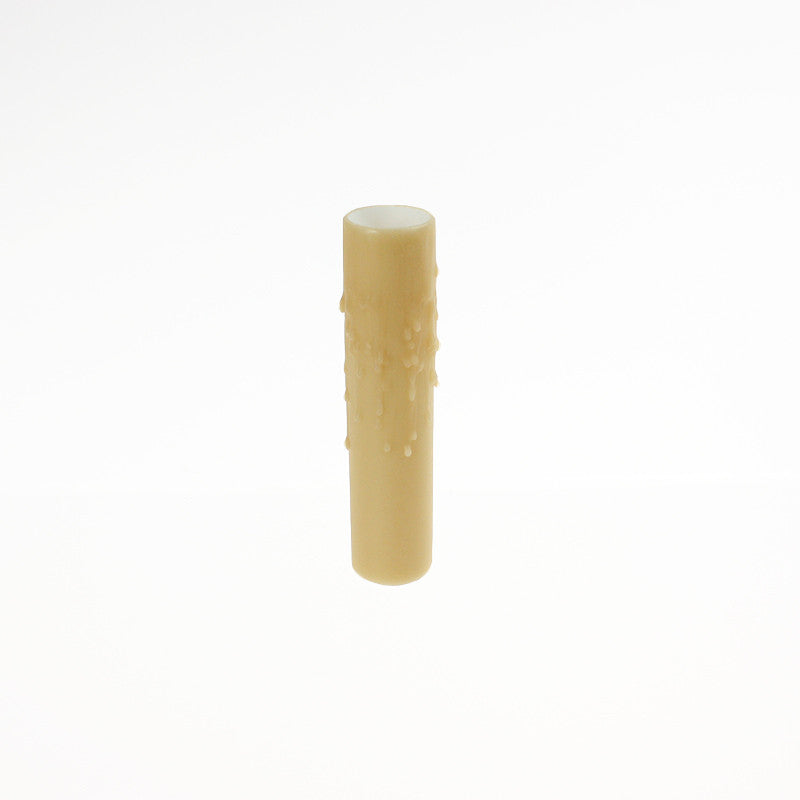 Bone Beeswax Candle Cover w/ Drip, Medium Base