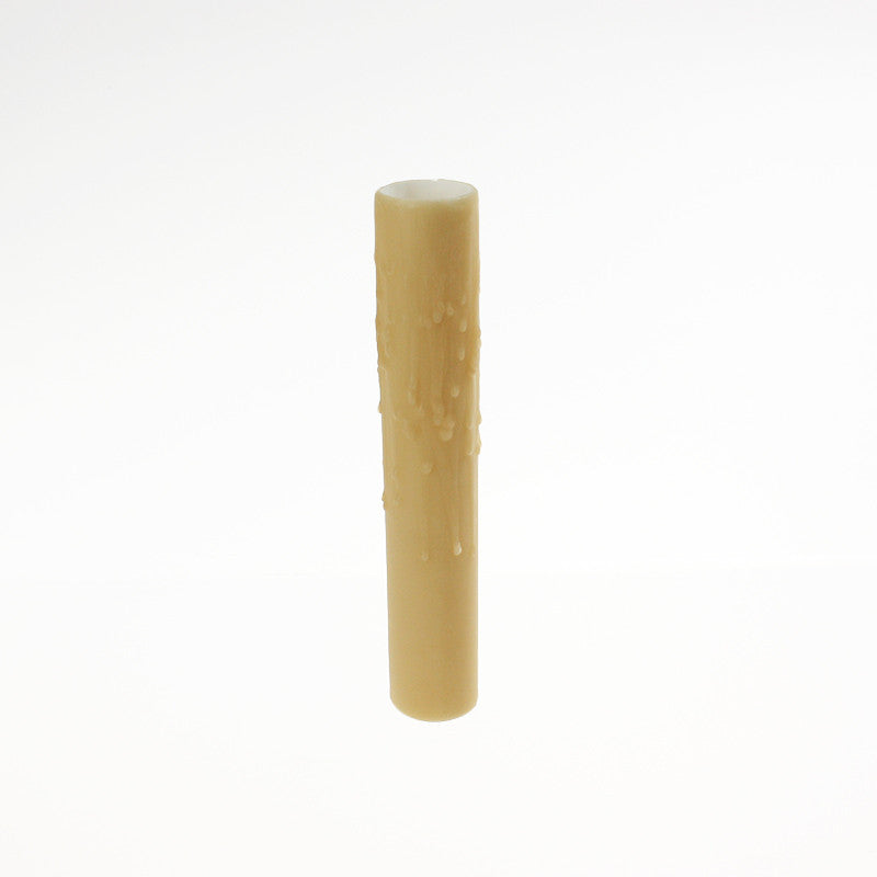 Bone Beeswax Candle Cover w/ Drip, Medium Base