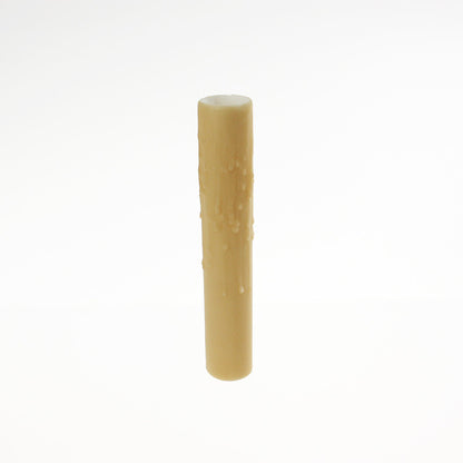 Bone Beeswax Candle Cover w/ Drip, Medium Base