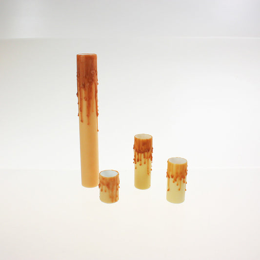 Palomino Beeswax Candle Cover w/ Drip, Medium Base