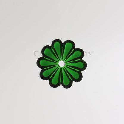 Colored Czech Rosette w/ Center Hole <br> (Multiple Sizes/Colors)