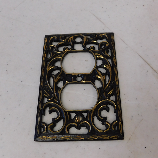 Decorative Cast Black Outlet Plate (Non-Standard)