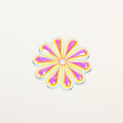 Colored Czech Rosette w/ Center Hole <br> (Multiple Sizes/Colors)