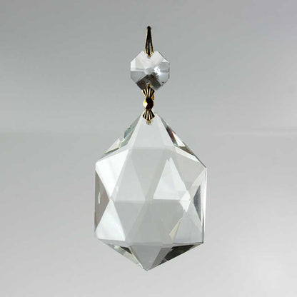 Morocco 6 Sided Point Prism w/ Top Bead <br> (2 sizes)
