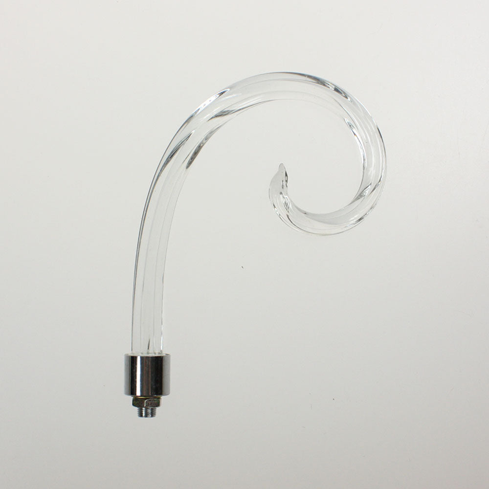 6" Fluted Scroll. Chrome Ferrule