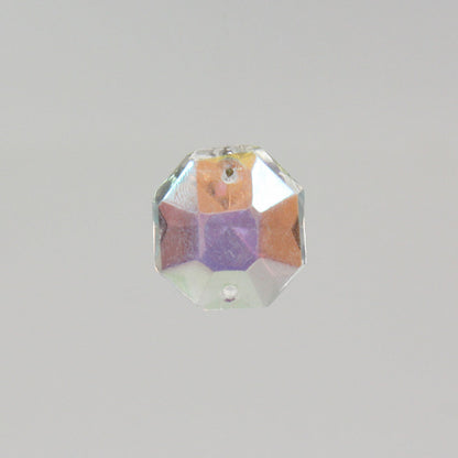 Aurora Borealis 2 Hole Octagon Bead
