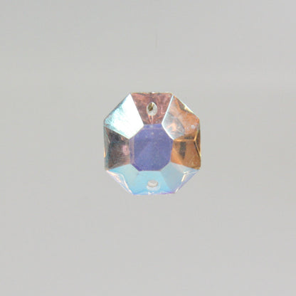 Aurora Borealis 2 Hole Octagon Bead