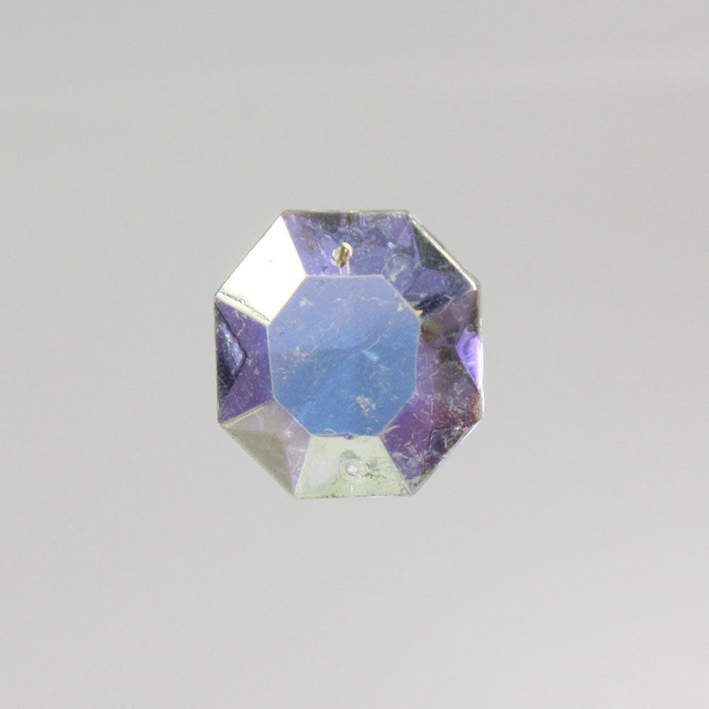 Aurora Borealis 2 Hole Octagon Bead