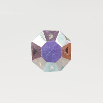 Aurora Borealis 2 Hole Octagon Bead
