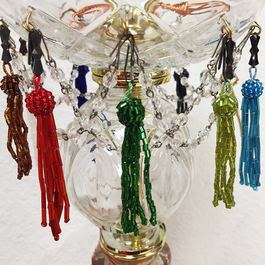 2" Glass Beaded Tassels <br> (Pack of 12)