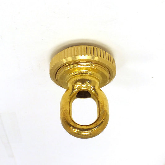 2-1/4" Heavy Duty Brass Screw Collar Loop & Ring, 1/4 IP (For 1-1/2" canopy)