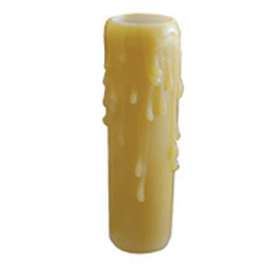 Honey Resin Faux Beeswax w/ Drip Candle Cover, Candelabra Base