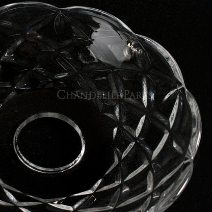4" 4 Pin Criss-Cross Pressed Bobeche