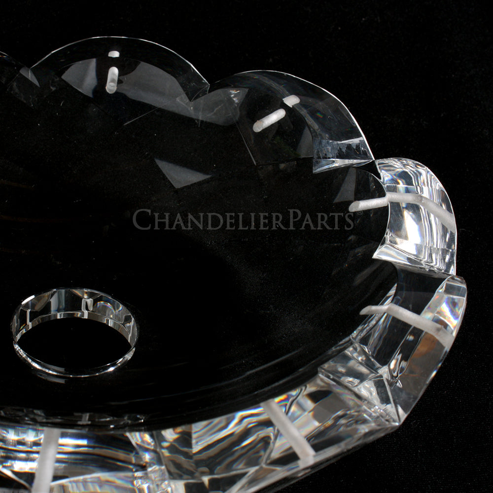 Extra Heavy Faceted Bobeche, Scalloped Edge