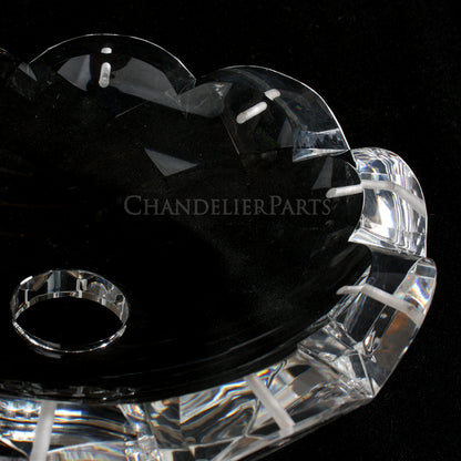 Extra Heavy Faceted Bobeche, Scalloped Edge