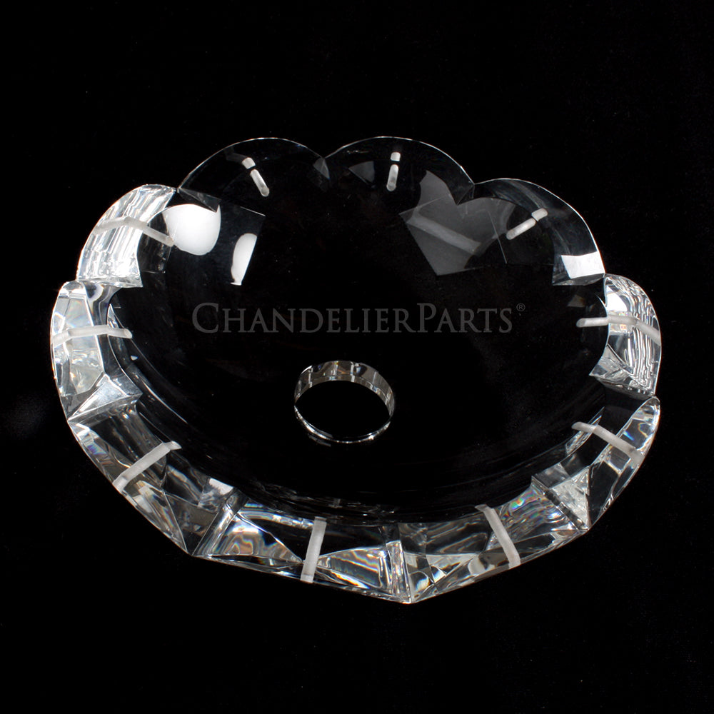 Extra Heavy Faceted Bobeche, Scalloped Edge