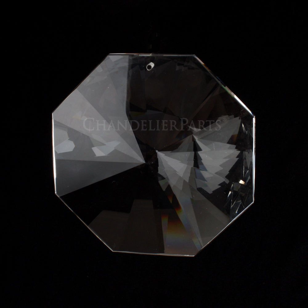100mm Crystal Highly Radiant Cut 1-Hole Octagon
