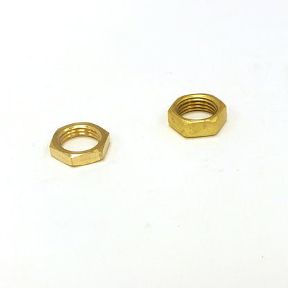 Unfinished Brass Hex Nut, 1/8 IP
