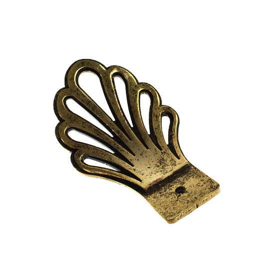 4" Cast Brass Curved Casting Feather