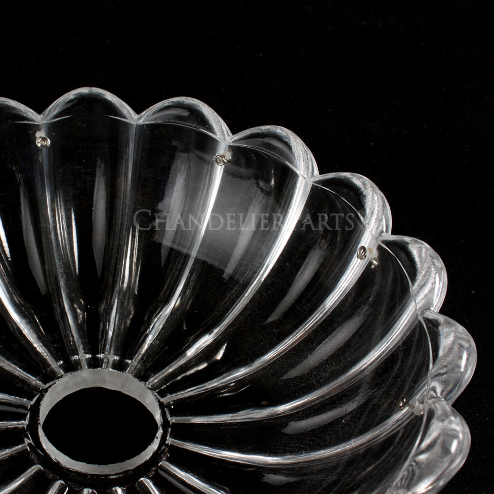 5-1/2" 9 Pin Highly Scalloped Pressed Bobeche