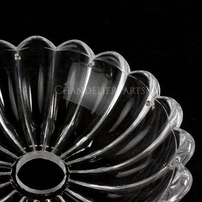 5-1/2" 9 Pin Highly Scalloped Pressed Bobeche