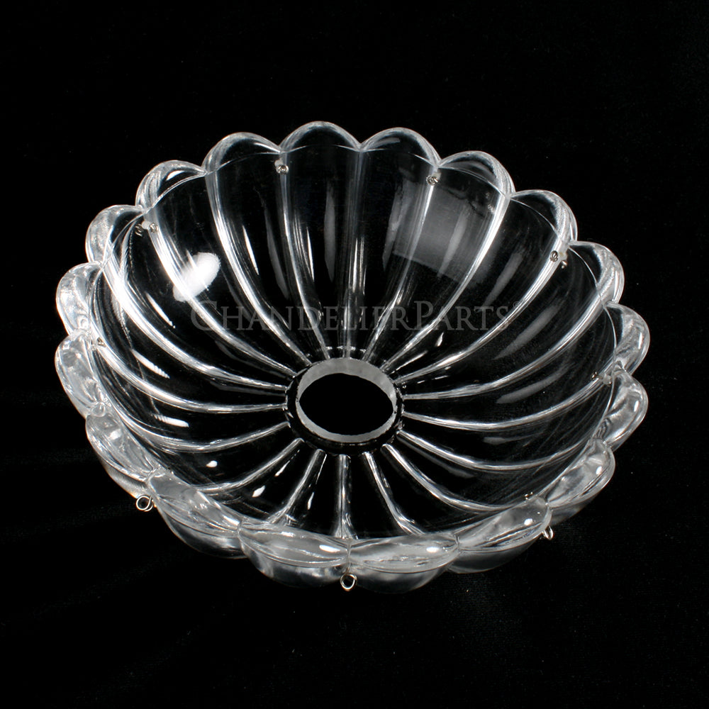5-1/2" 9 Pin Highly Scalloped Pressed Bobeche