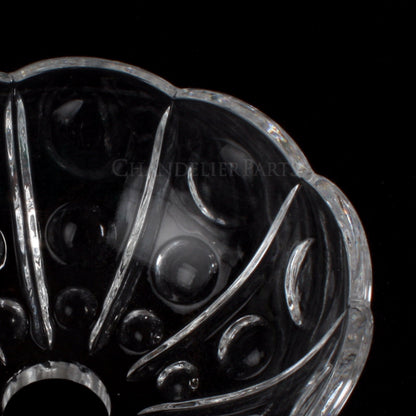5" Olive Cut Pressed Bobeche/Bowl (2 Pin Hole Options)
