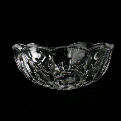 5" Olive Cut Pressed Bobeche/Bowl (2 Pin Hole Options)