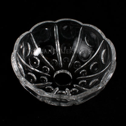 5" Olive Cut Pressed Bobeche/Bowl (2 Pin Hole Options)