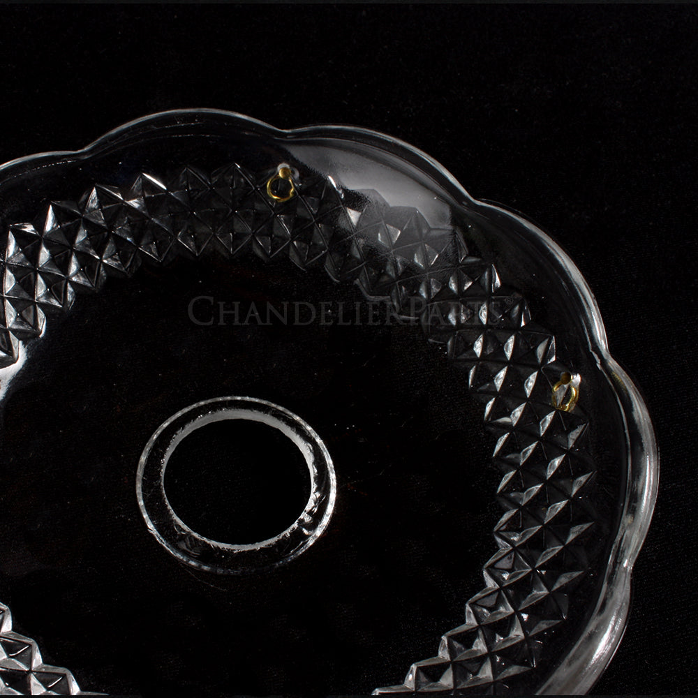 5" Pressed Bobeche (2 Pin Hole Options)