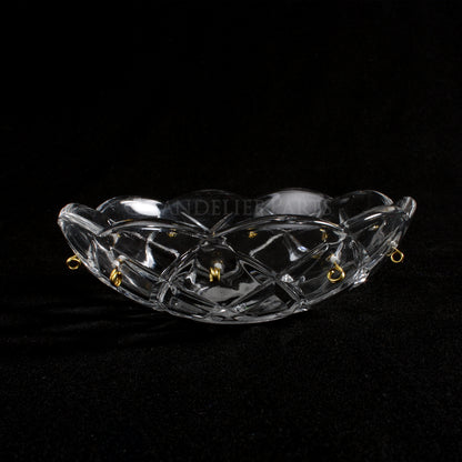 8" 10 Pin Criss-Cross Pressed Bobeche