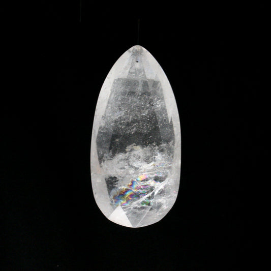 76mm Rock Crystal Elongated Full Cut Pear