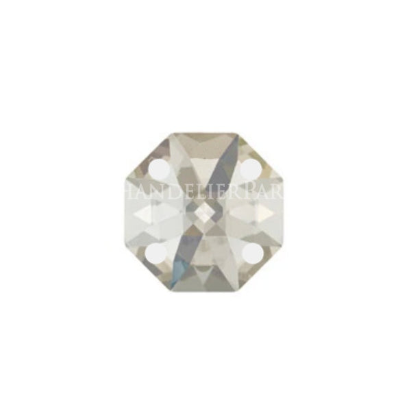 SWAROVSKI STRASS Silver Shade 4 Hole Octagon ChandelierParts swarovski-strass-silver-shade-4-hole-octagon-chandelierparts