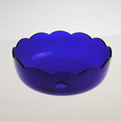 7" No Pin Cobalt Blue Crystal Bobeche
