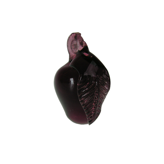 40mm Amethyst Czech Apple w/ Leaf