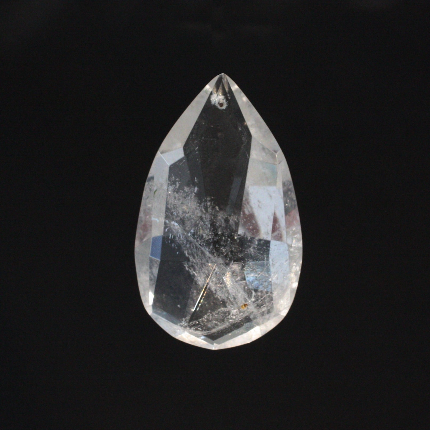 2" Rock Crystal Full Cut Teardrop