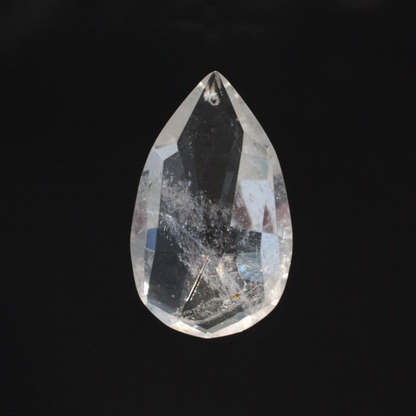 2" Rock Crystal Full Cut Teardrop