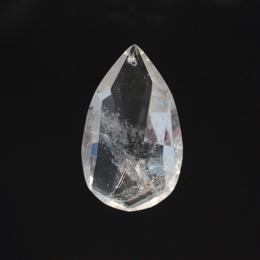 2" Rock Crystal Full Cut Teardrop