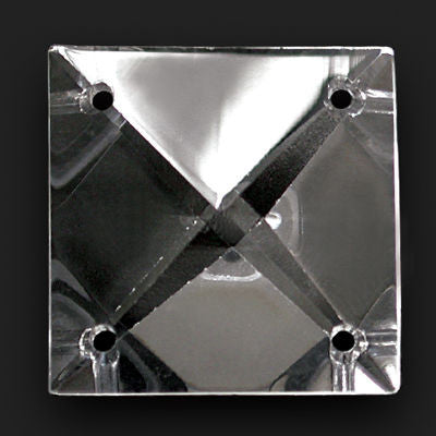 40MM CRYSTAL SQUARE W/ 4 HOLES TURKISH HAND CUT 
