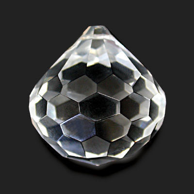 50MM FACETED CRYSTAL BALL / DROP TURKISH HAND CUT 
