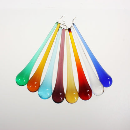 6" Colored Smooth Murano Raindrop