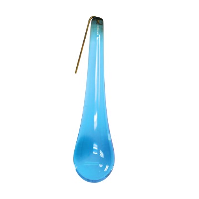 2 INCH AQUA ITALIAN SMOOTH MURANO TEAR DROP 