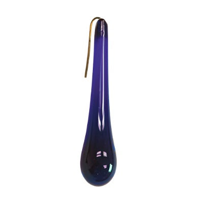 4 INCH COBALT SMOOTH MURANO TEAR DROP 