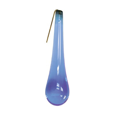 3 INCH SAPPHIRE SMOOTH MURANO TEAR DROP 