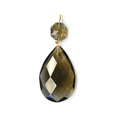 2" Colored Swedish Cut Teardrop w/ Top Bead