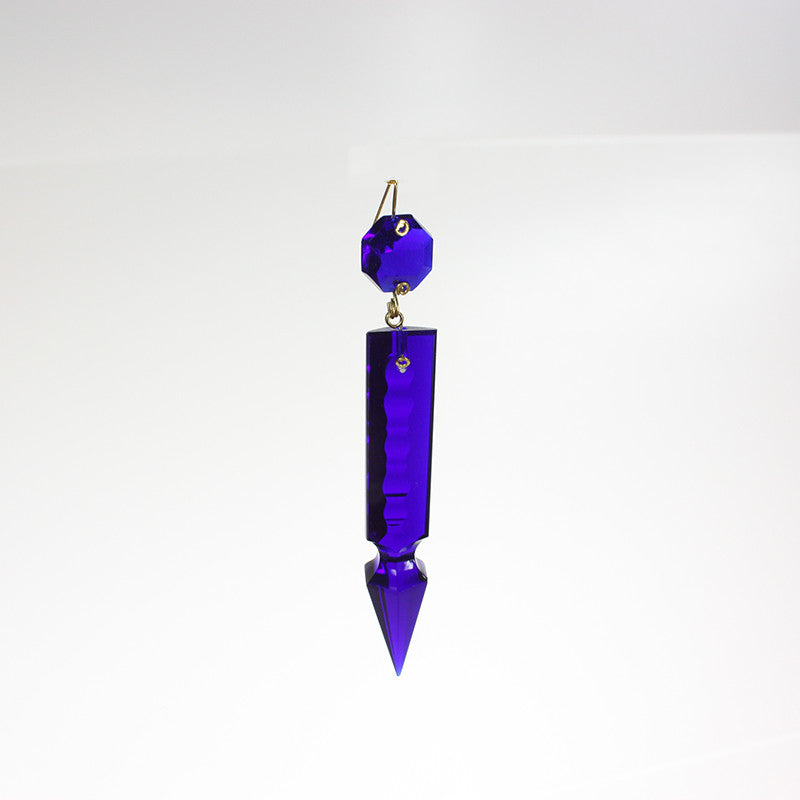 3-1/2" Colored Czech Notched Spear w/ 14mm Top Bead