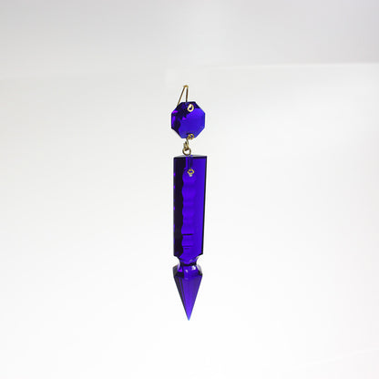 3-1/2" Colored Czech Notched Spear w/ 14mm Top Bead