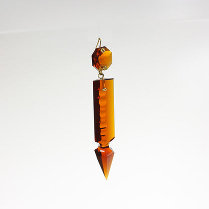 3-1/2" Colored Czech Notched Spear w/ 14mm Top Bead